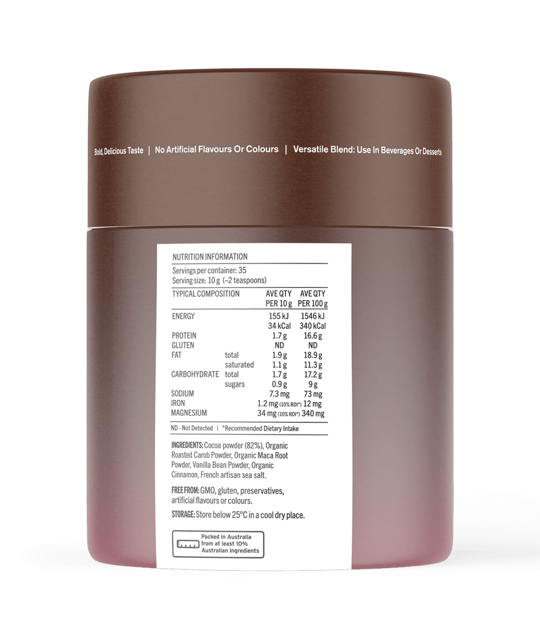 Naked Chocolat Dark - 350g Functional Drinks &amp; Broths The Healthy Chef 