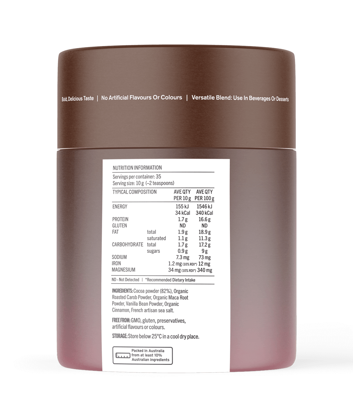 Naked Chocolat Dark - 350g Functional Drinks &amp; Broths The Healthy Chef 