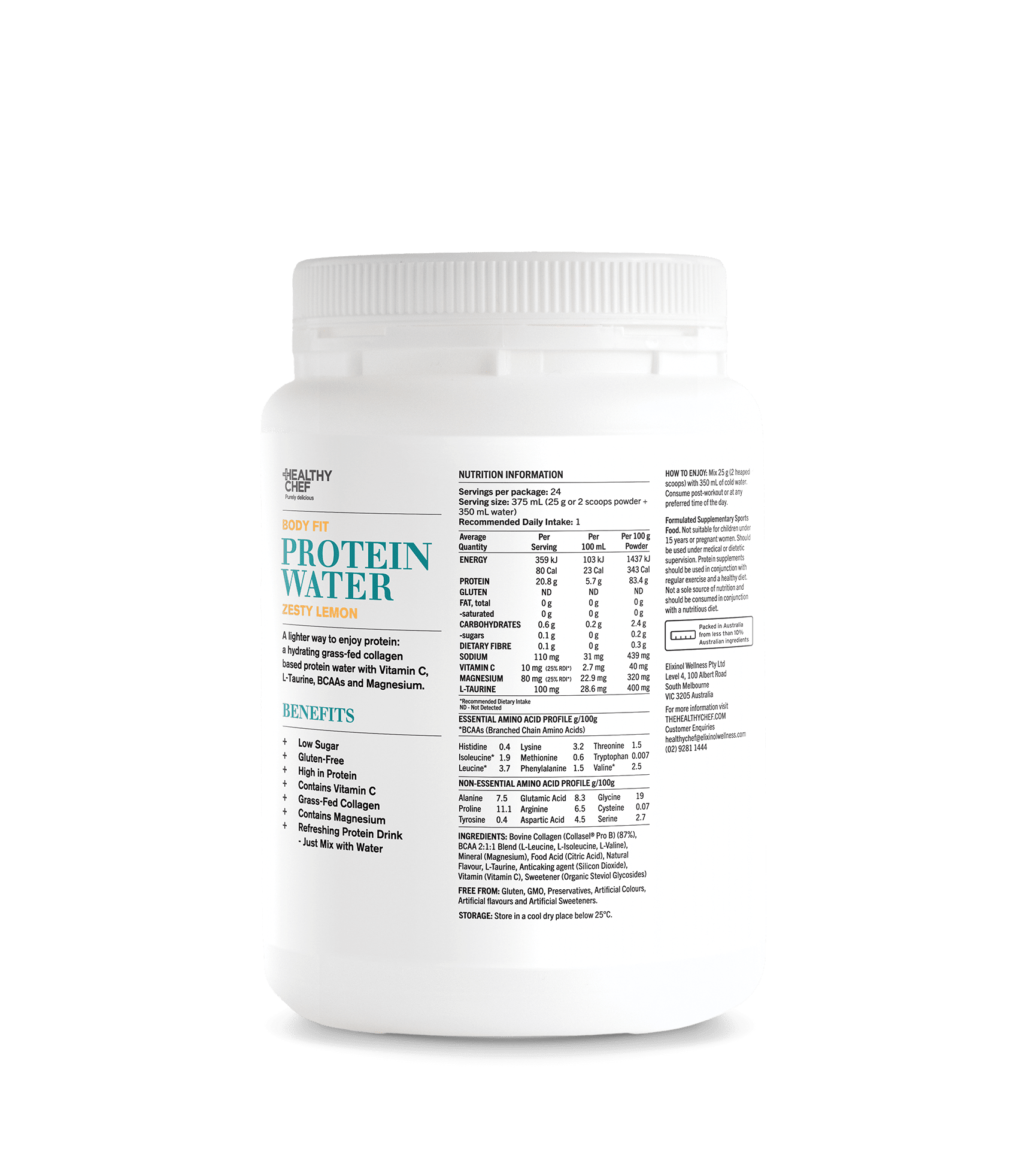 Protein Water - Body Fit The Healthy Chef 