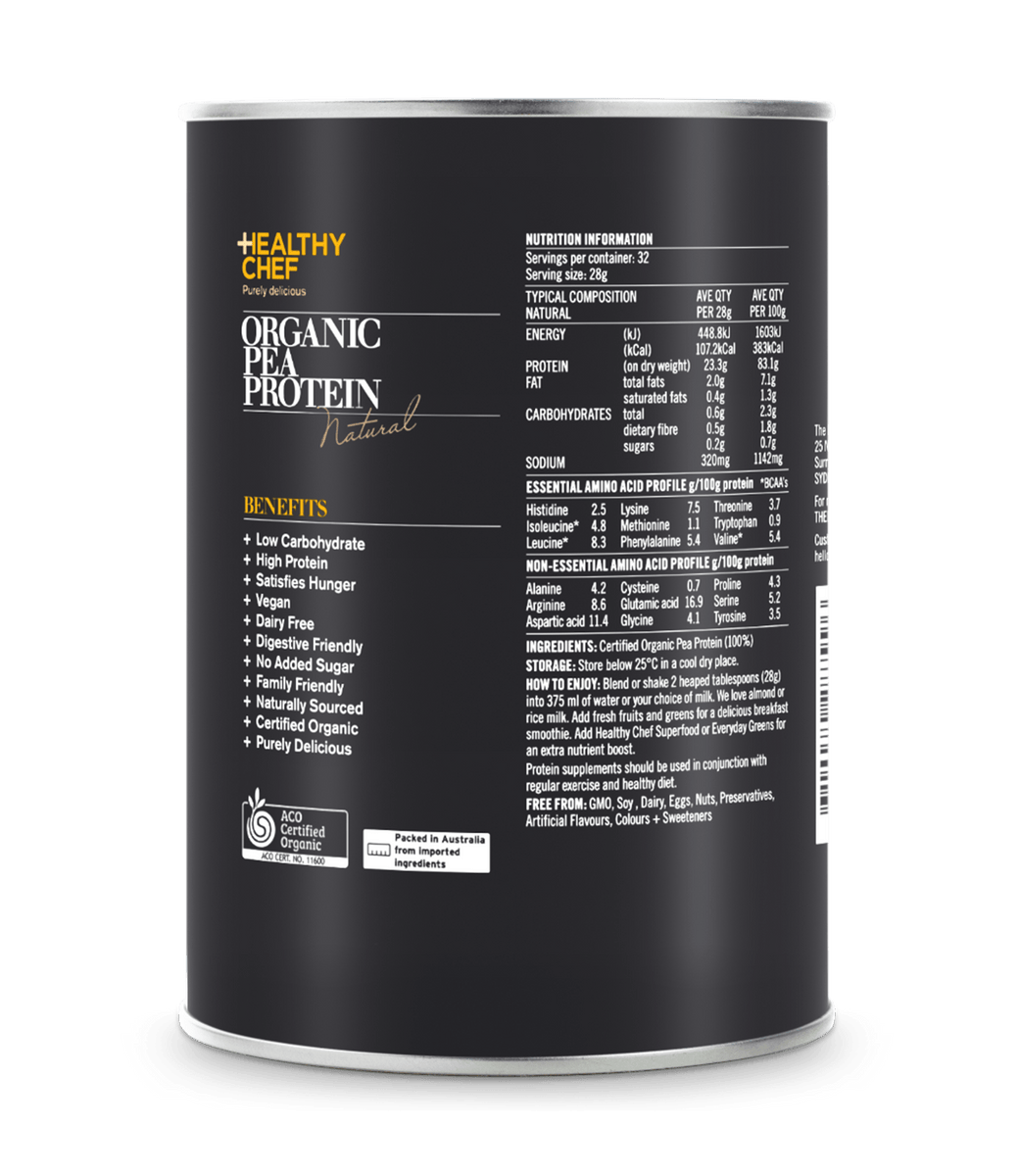 The Healthy Chef Organic Pea Protein Natural