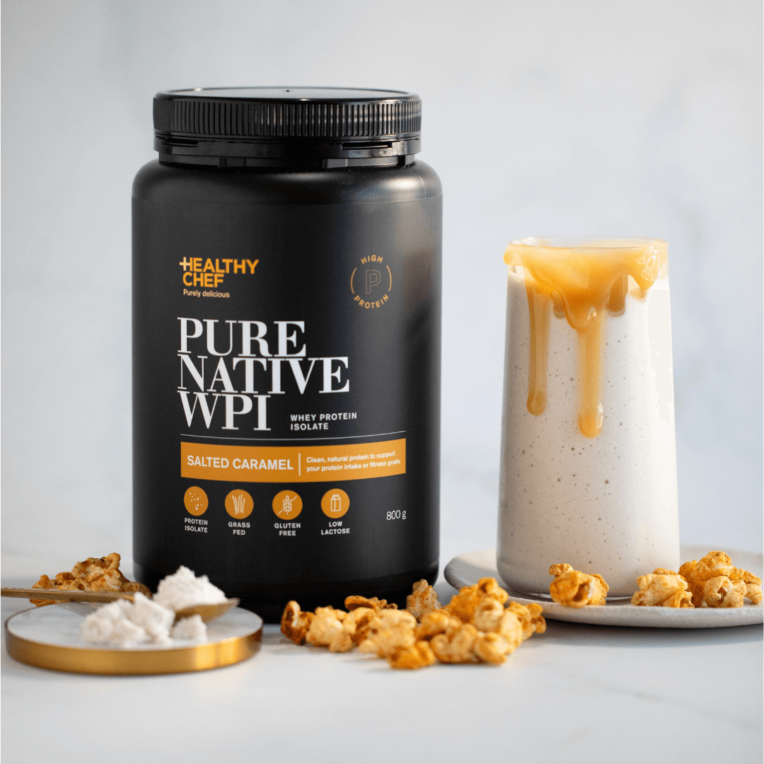 Whey Protein Isolate Salted Caramel Supplement Powders The Healthy Chef 