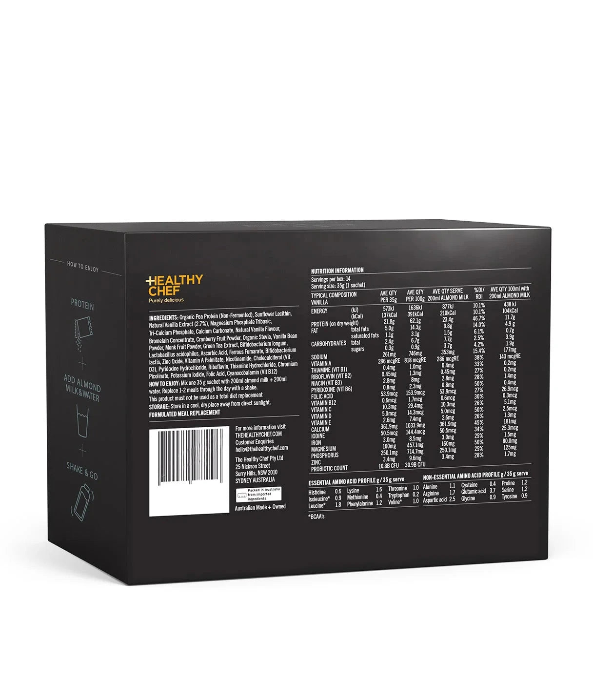 Body Shaping Shake Vanilla Supplement Powders The Healthy Chef 